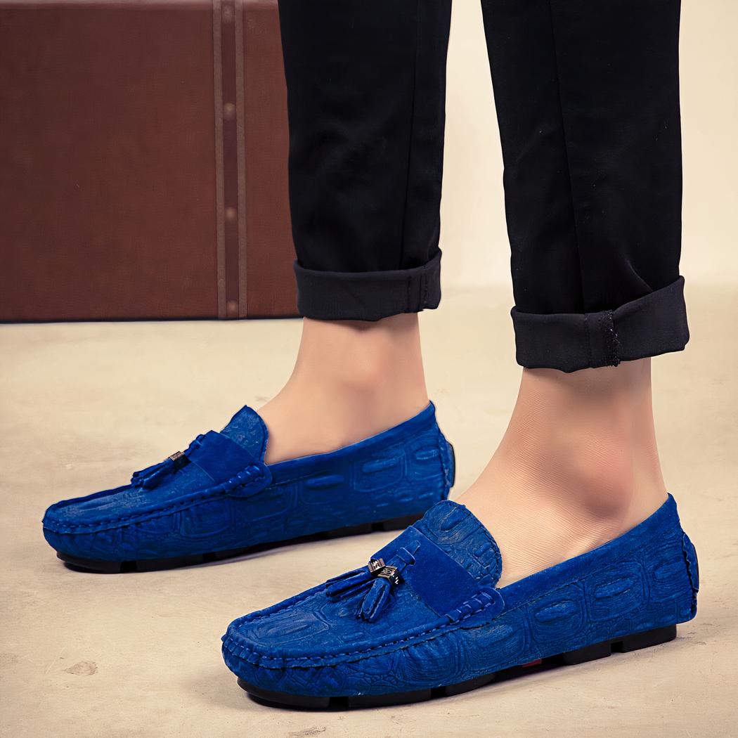 Mocassins en daim à gland pour hommes
