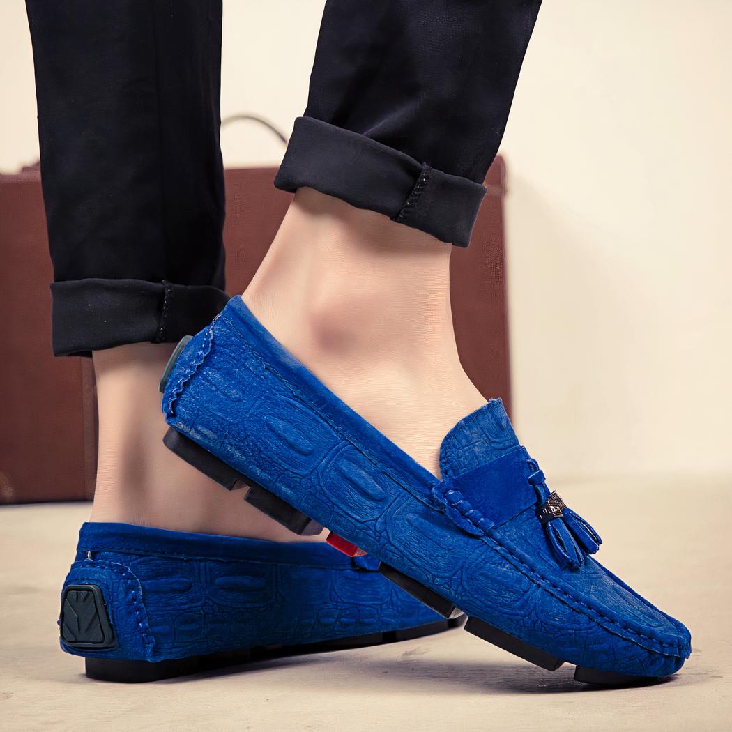 Mocassins en daim à gland pour hommes