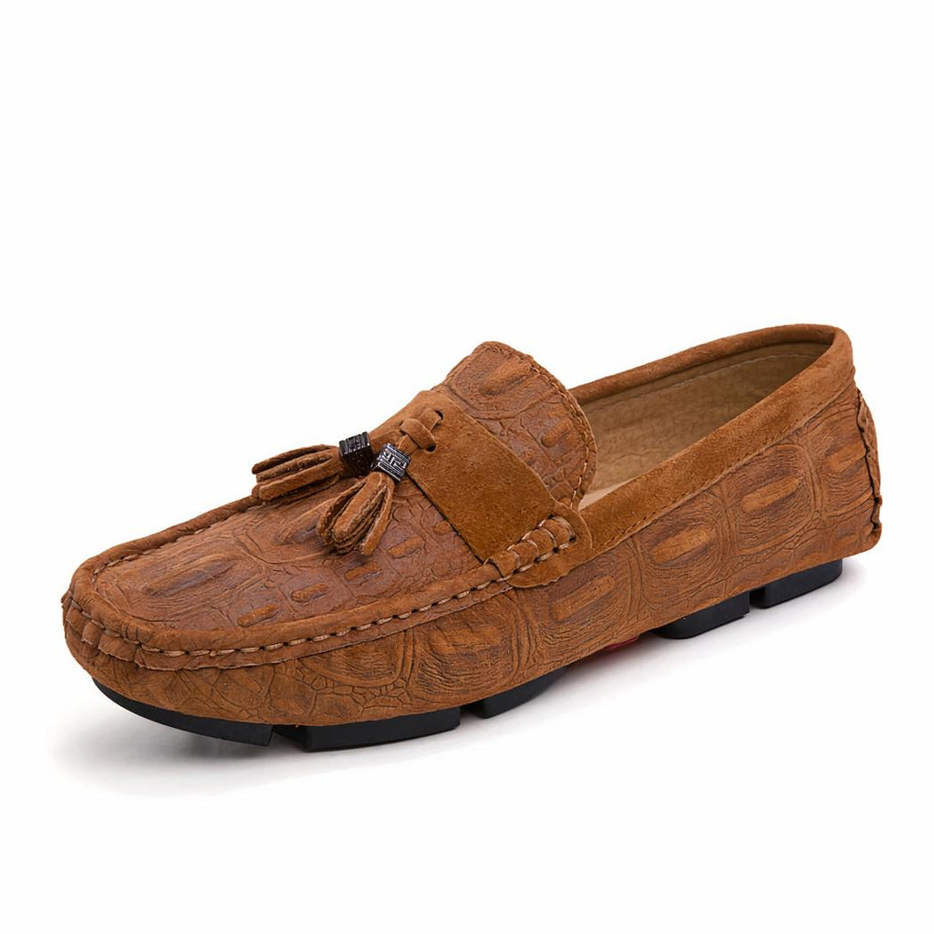 Mocassins en daim à gland pour hommes