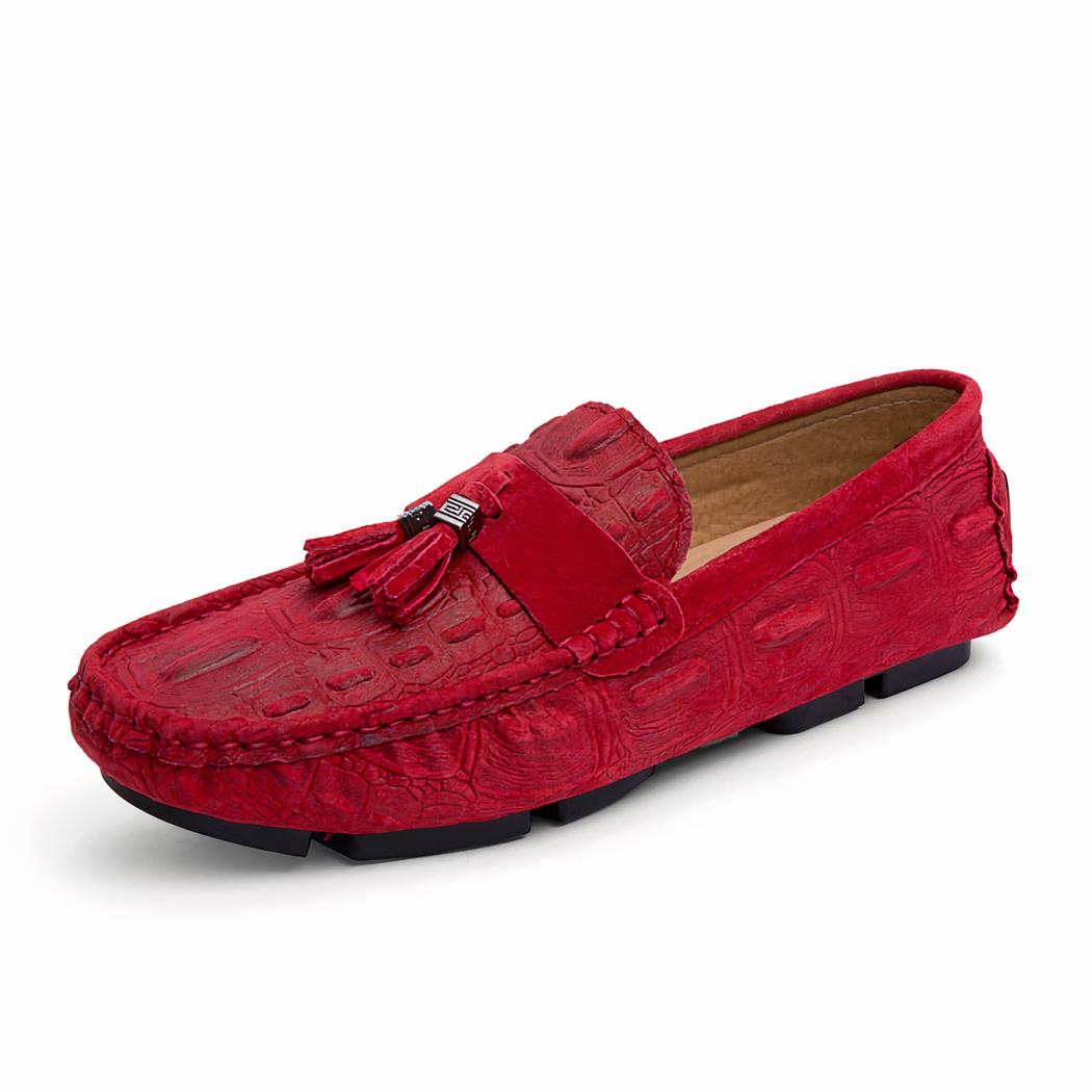 Mocassins en daim à gland pour hommes