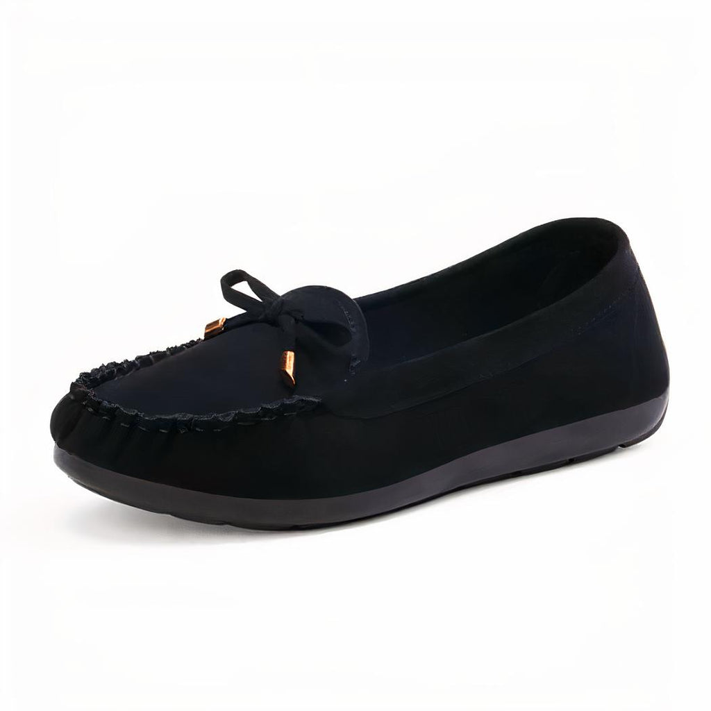 Mocassins effet daim à nœud pour femmes