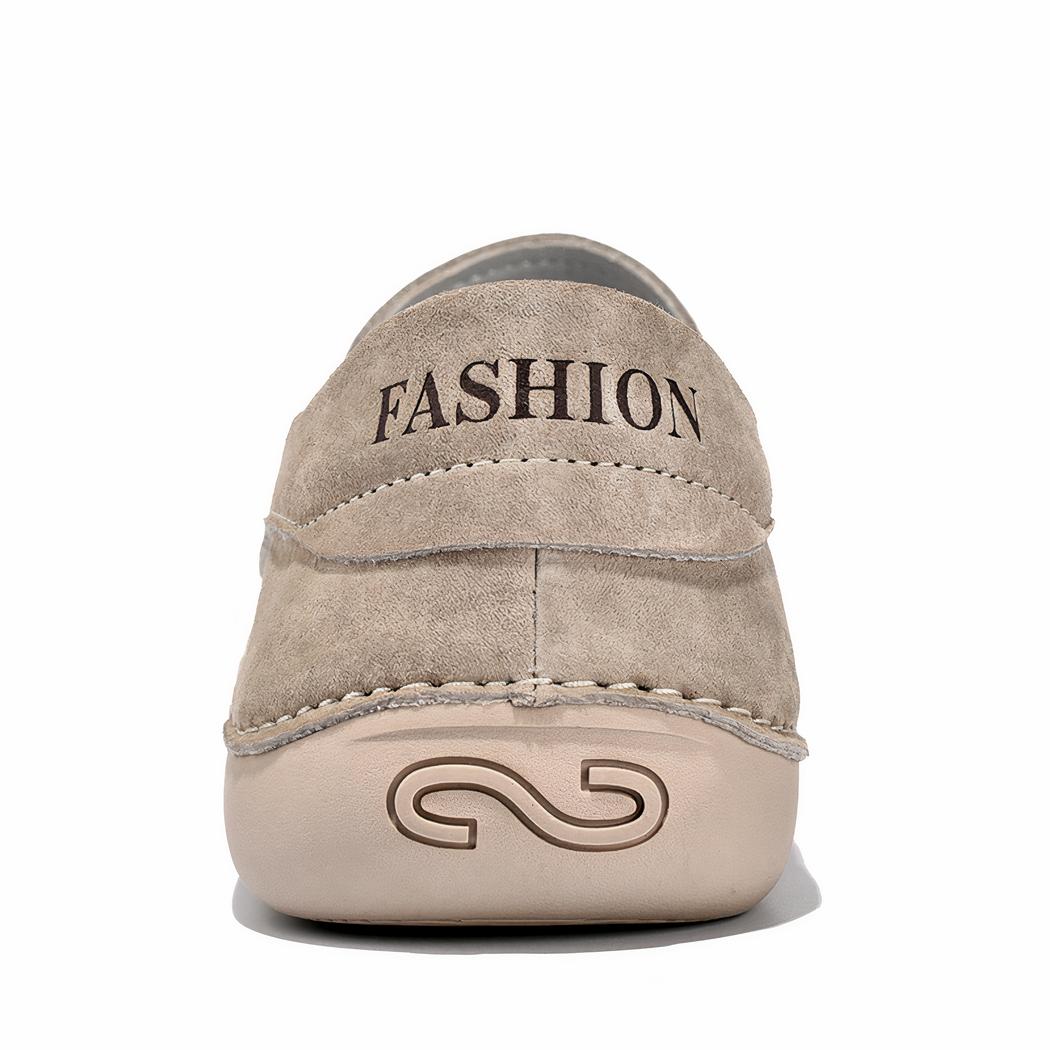 Mocassins en daim décontracté beige pour hommes