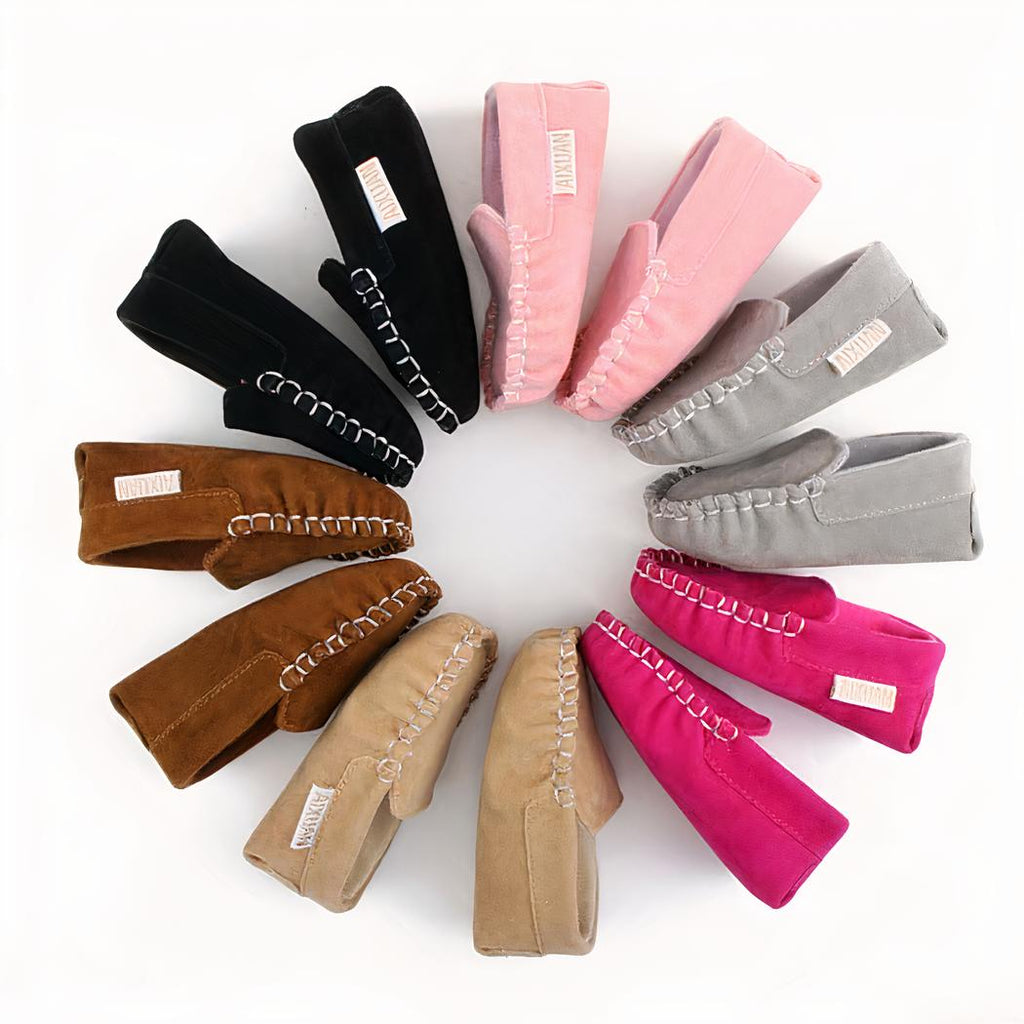 Mocassins en daim pour bébés