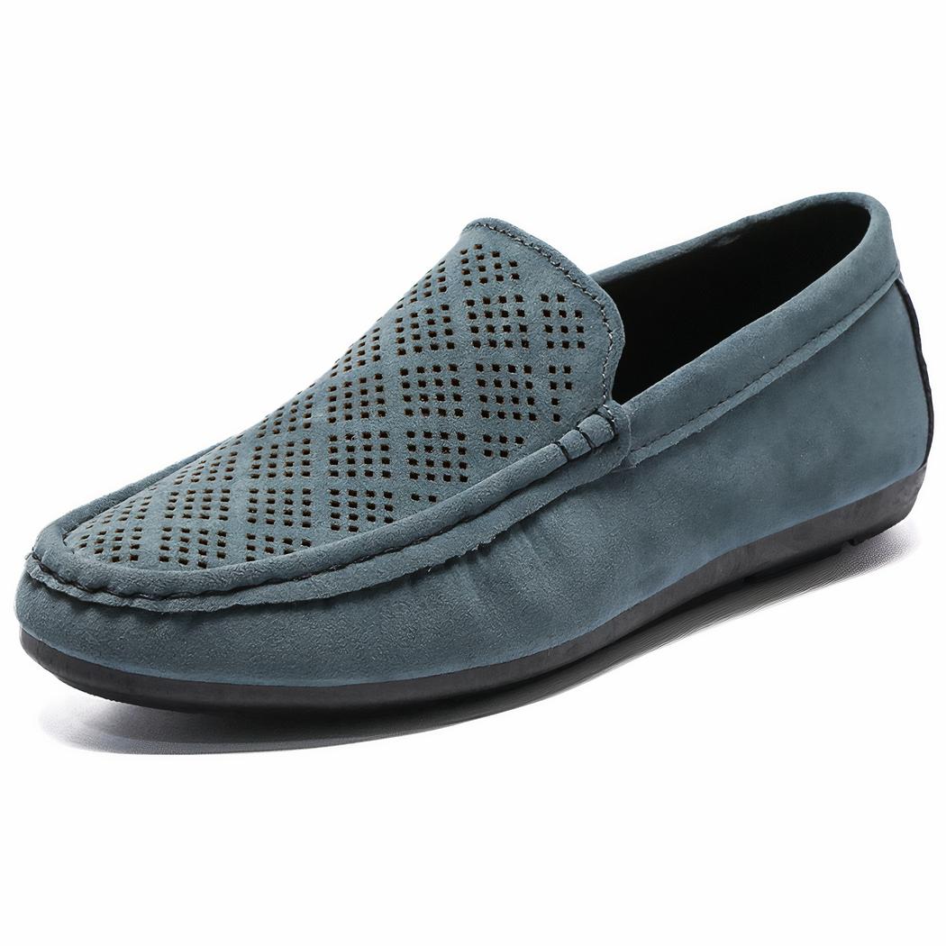 Mocassins en daim synthétique avec un design original pour hommes
