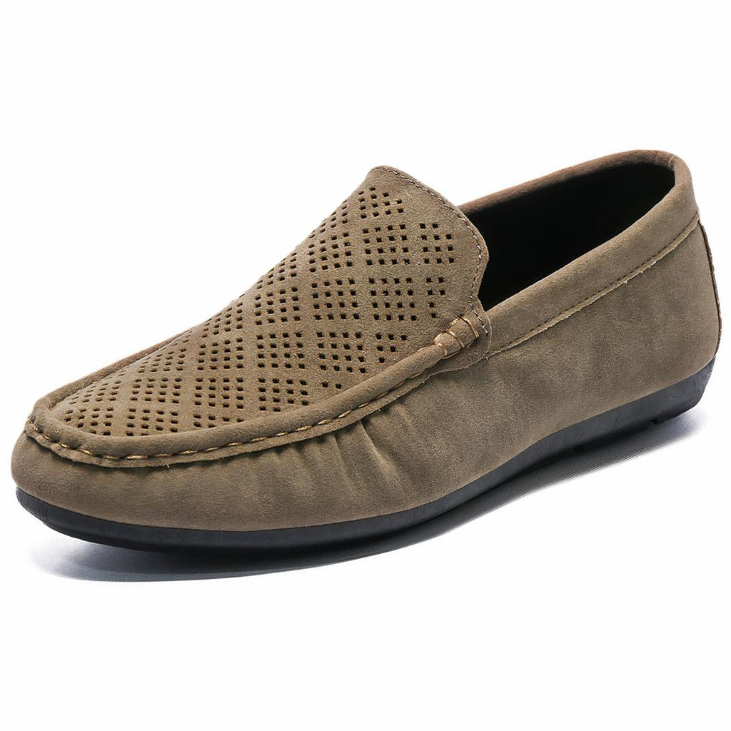 Mocassins en daim synthétique avec un design original pour hommes