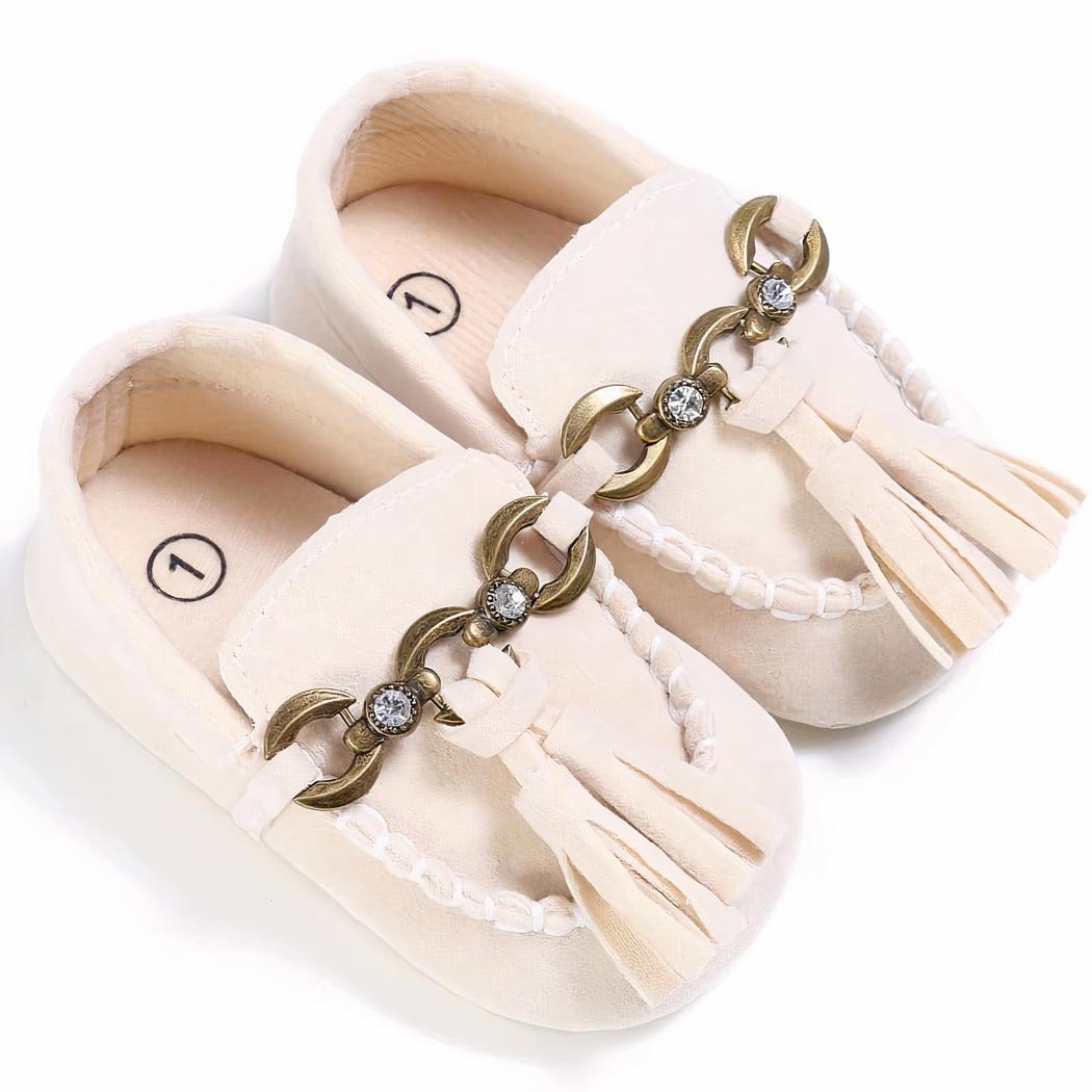 Mocassins en daim pour bébé fille