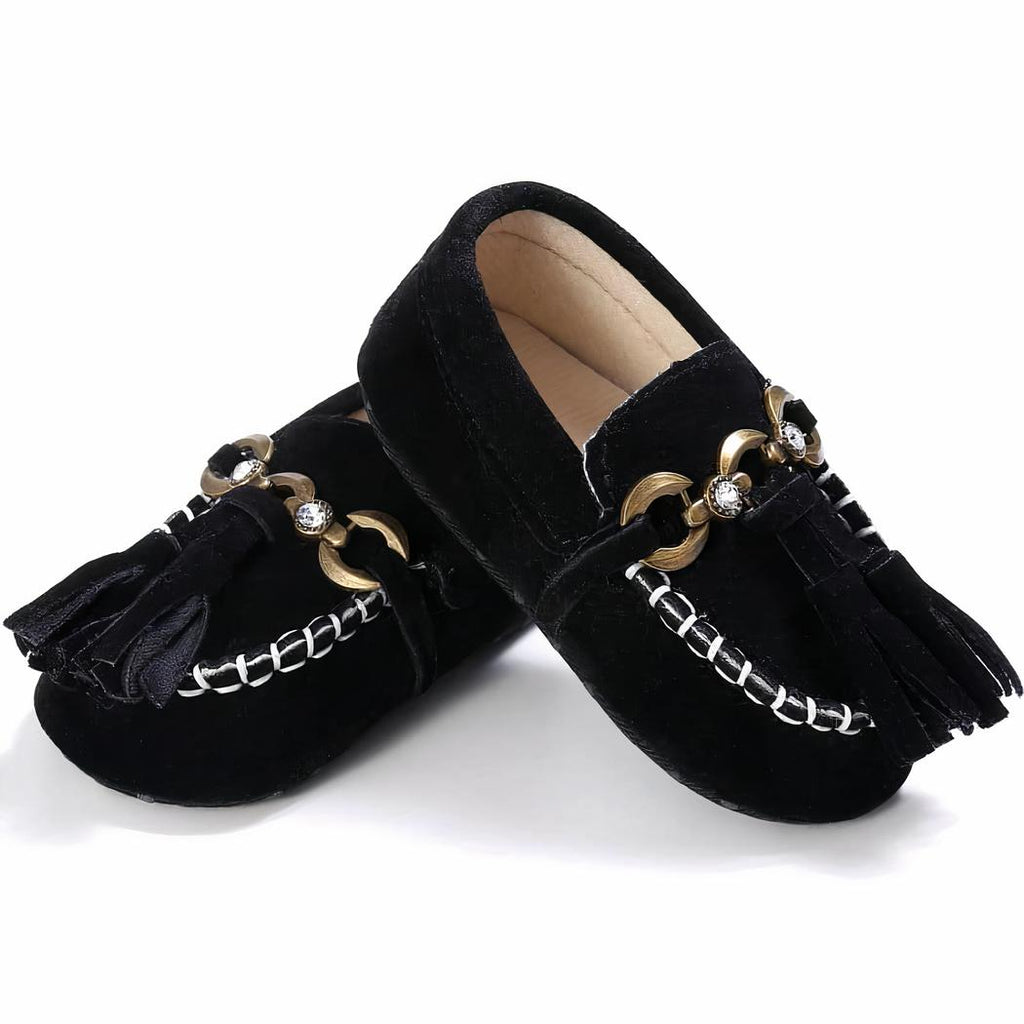 Mocassins en daim pour bébé fille