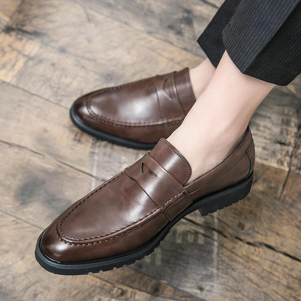 mocassin pour homme en cuir marron