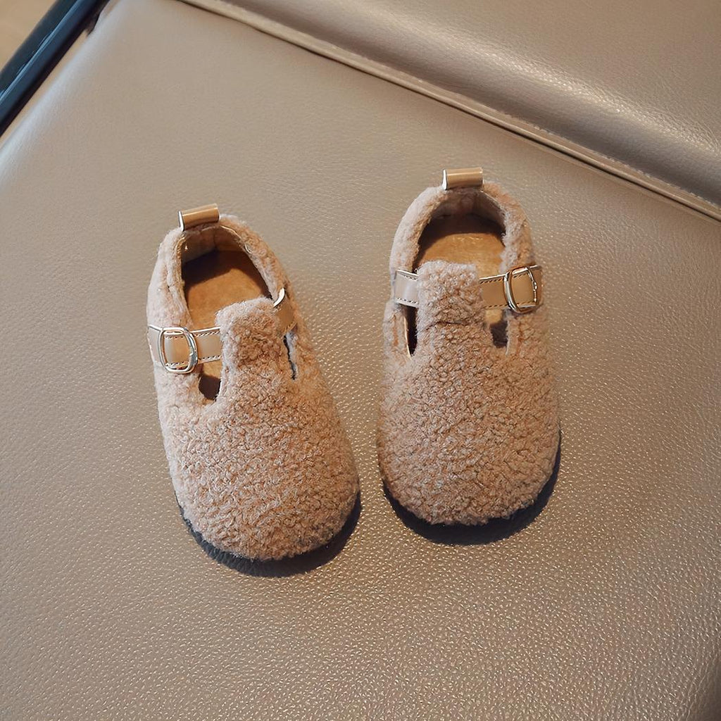 Mocassins en fausse fourrure pour enfants