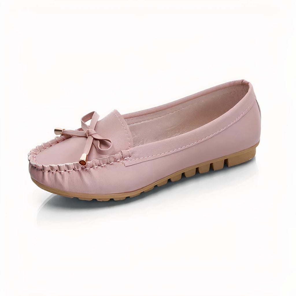 Mocassins en cuir à semelle épaisse pour femmes