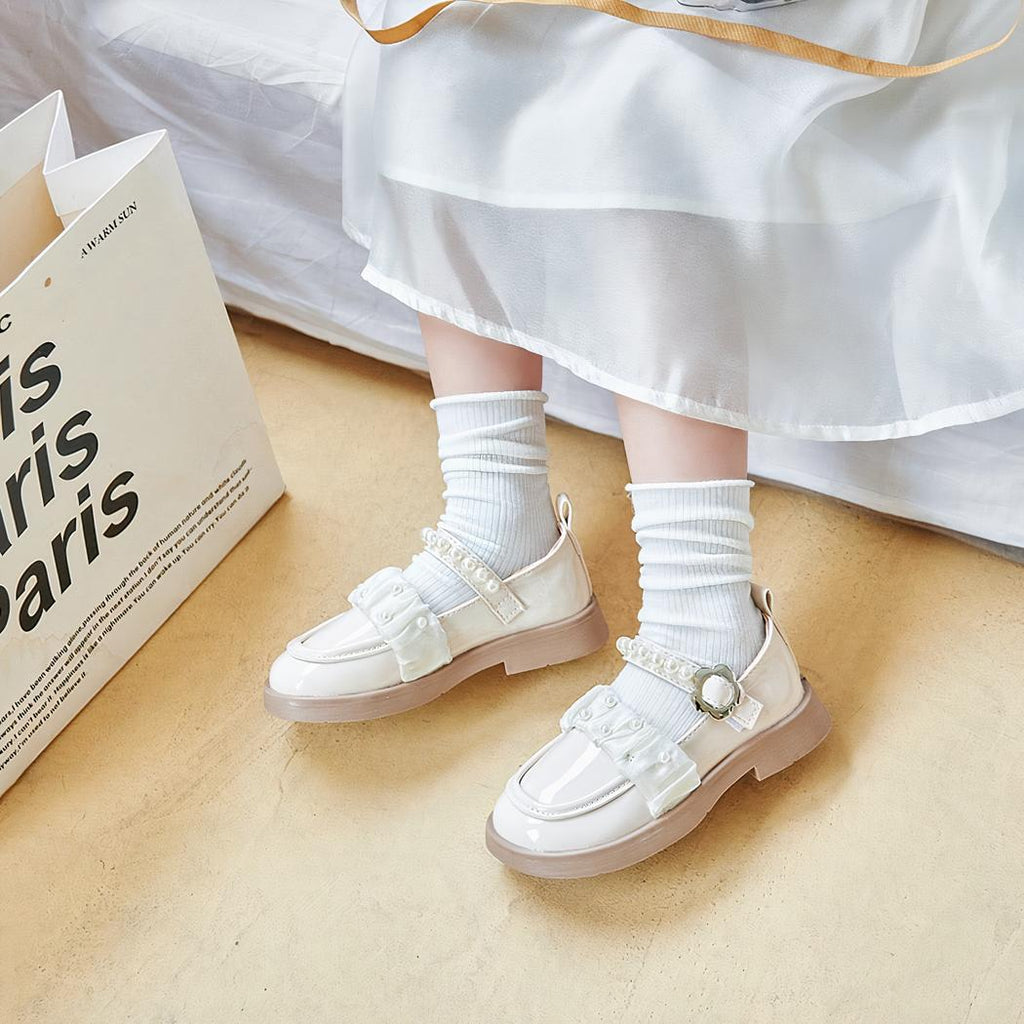 Mocassins en cuir et perles pour filles