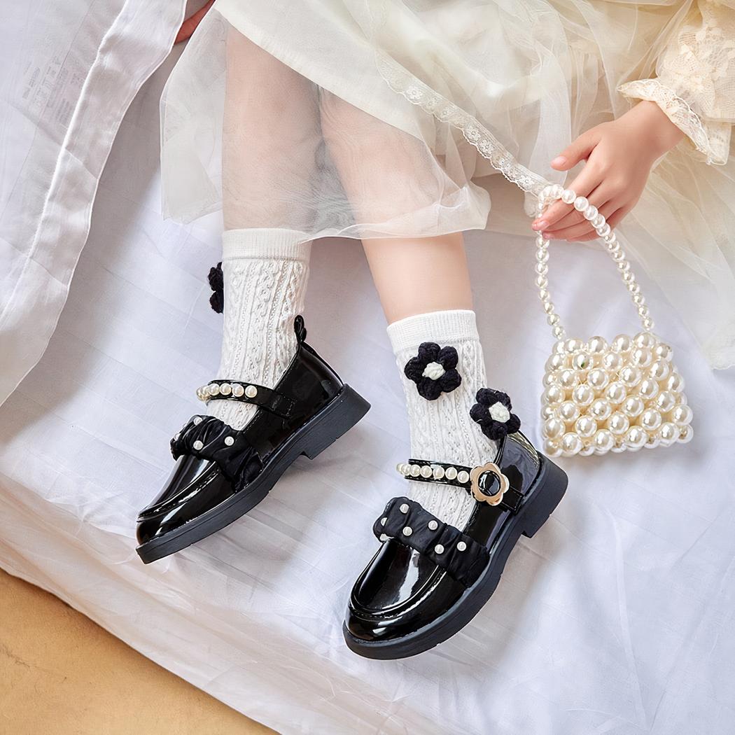 Mocassins en cuir et perles pour filles