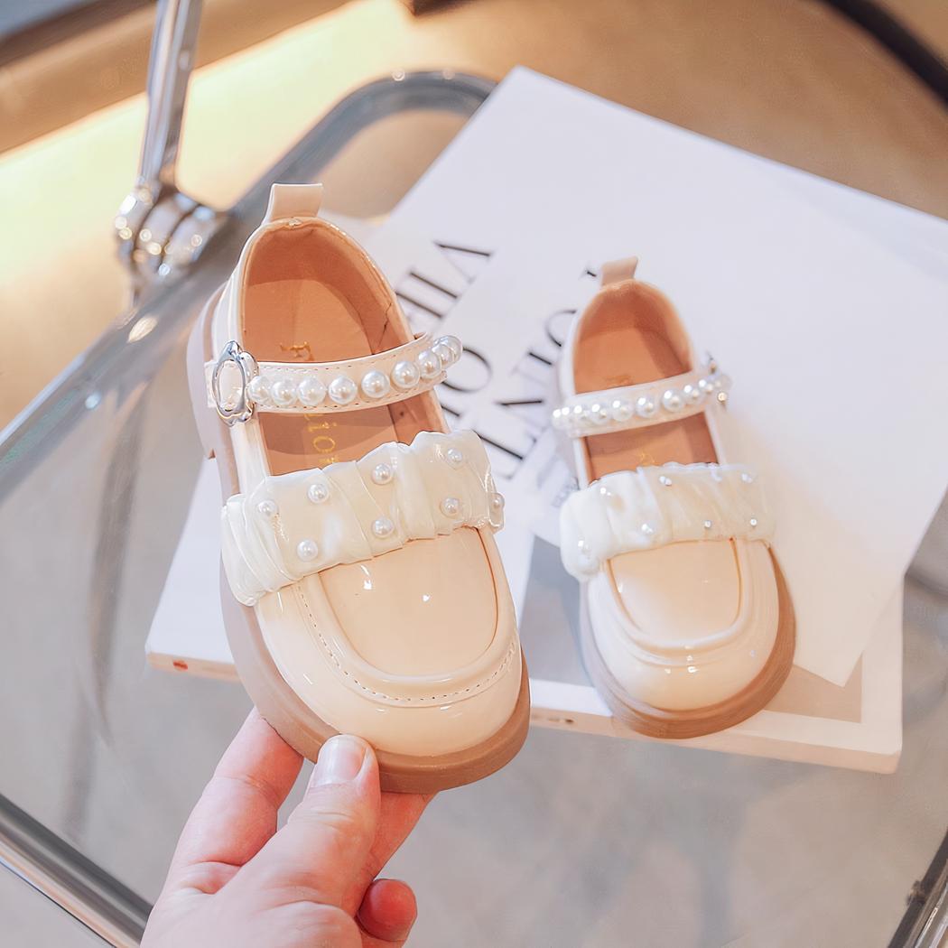Mocassins en cuir et perles pour filles
