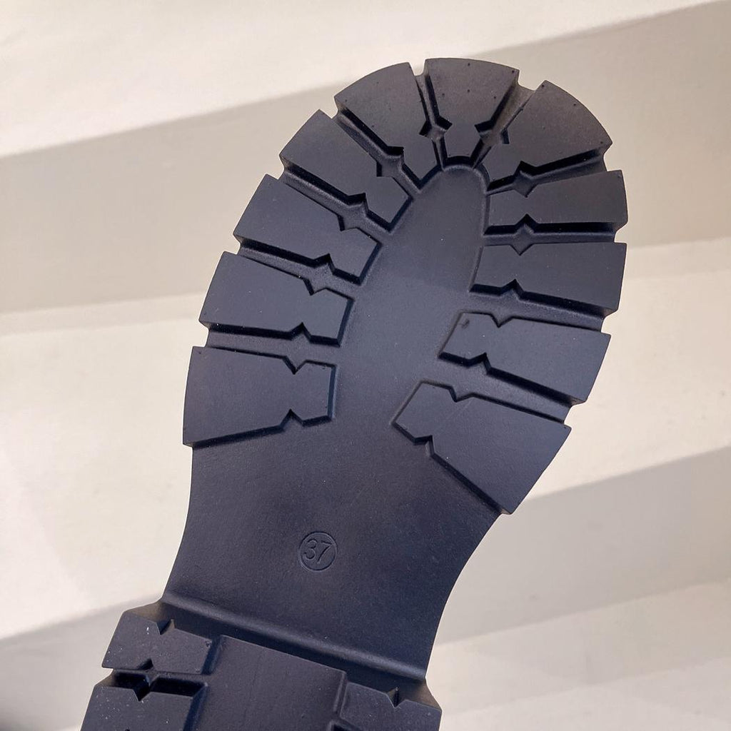 Mocassins en cuir verni à semelle épaisse pour femme