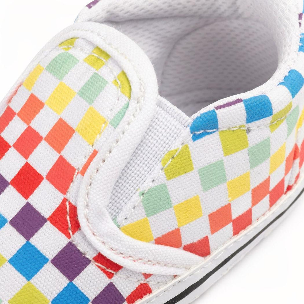 Mocassins en toile à damier carreaux pour bébé garçon