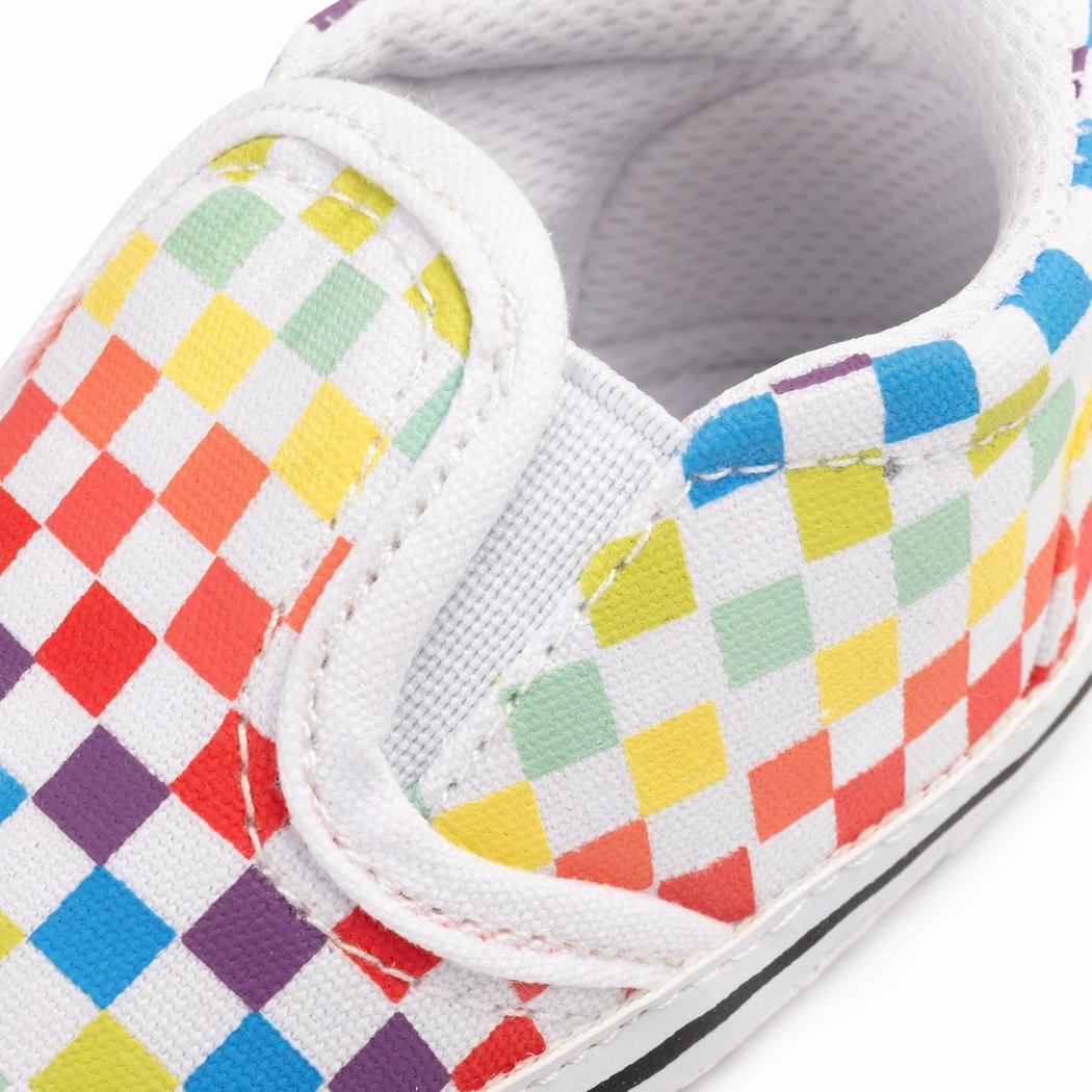 Mocassins en toile à damier carreaux pour bébé garçon