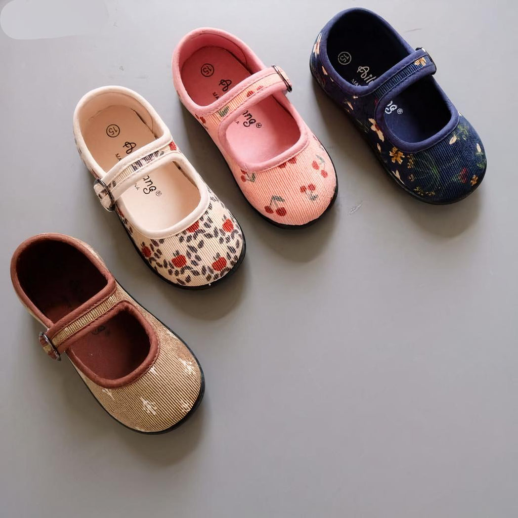 Mocassins en velours côtelé fille
