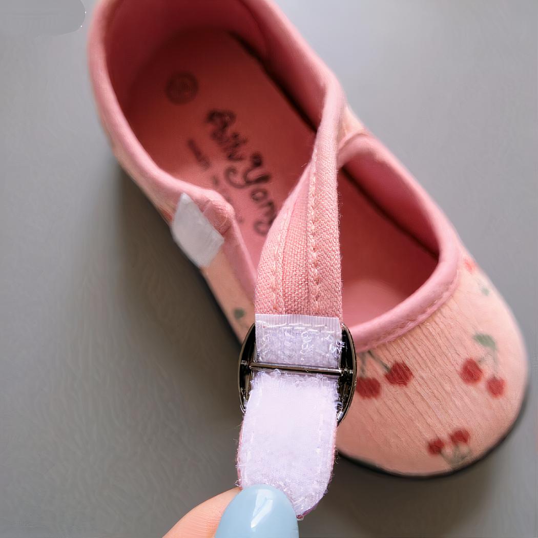 mocassin à scratch rose en velours