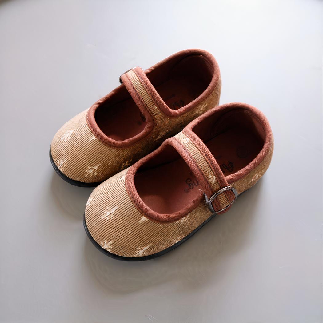 Mocassins en velours côtelé fille