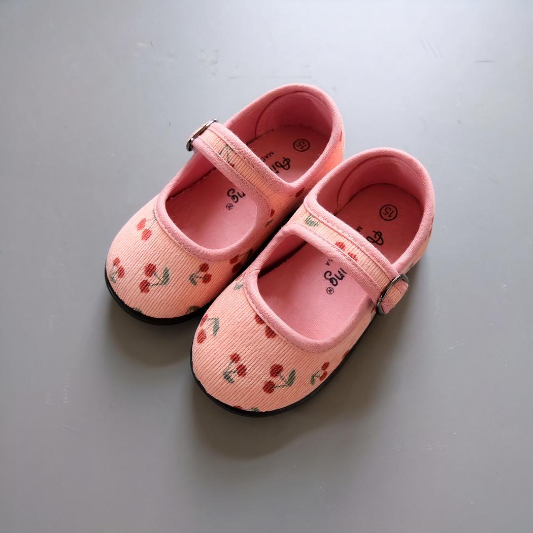 Mocassins en velours côtelé fille