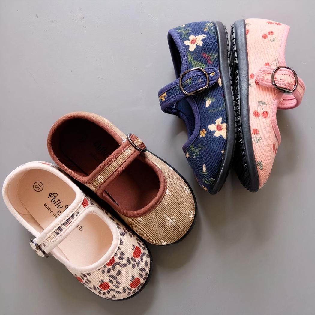 Mocassins en velours côtelé fille