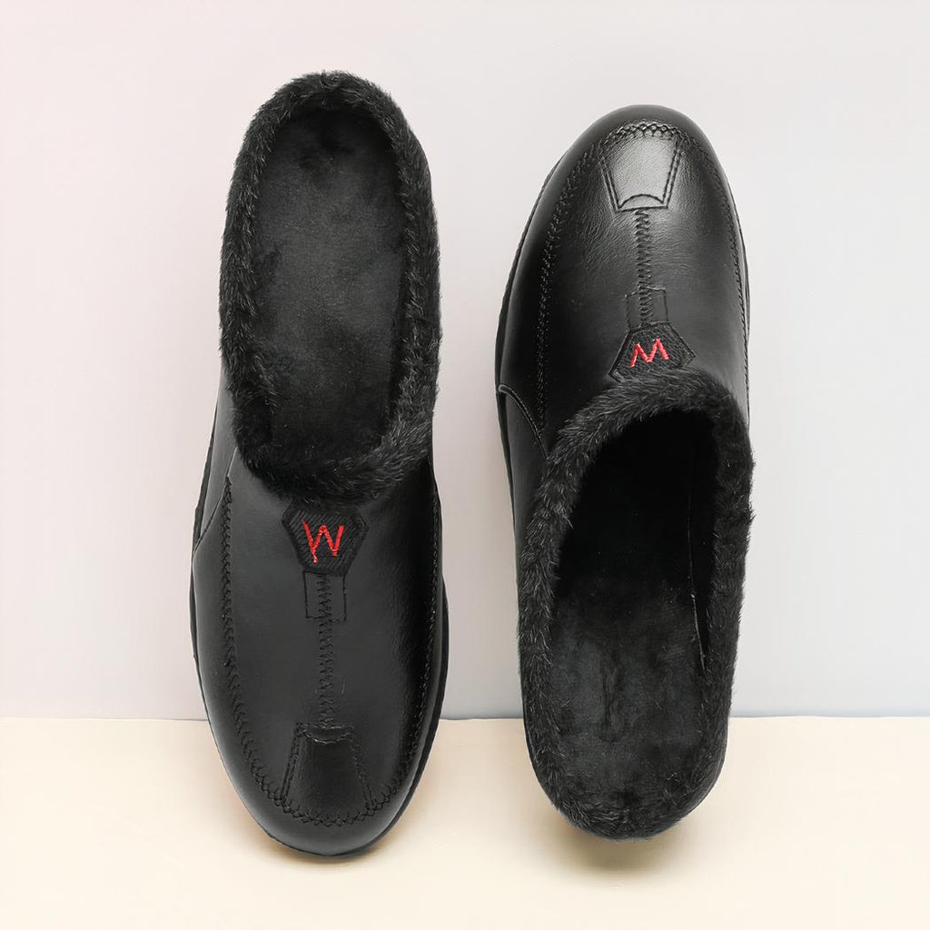 Mocassins fourrés à semelles compensées faciles à enfiler pour femme