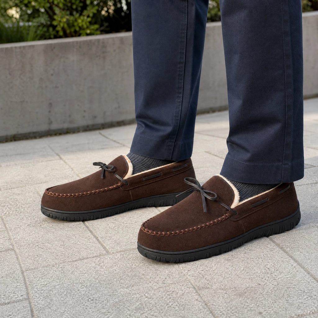 Mocassins fourrés homme doublure chaude et semelle antidérapante - Utilisation du produit