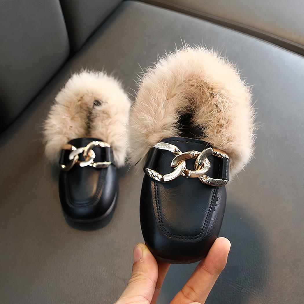 Mocassins fourrés pour fille