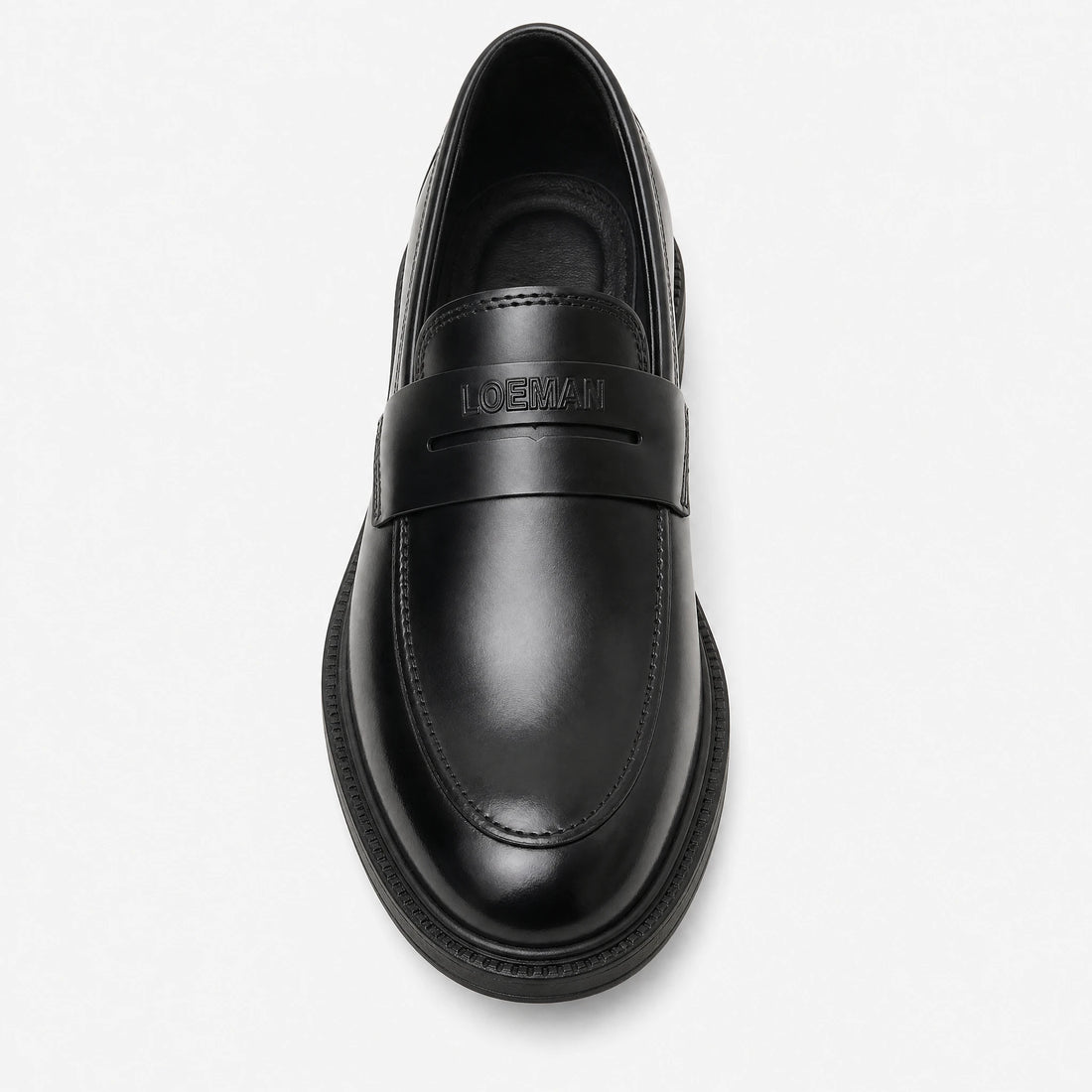 Mocassins Homme Style Business à Semelle Épaisse Noir - Fond neutre