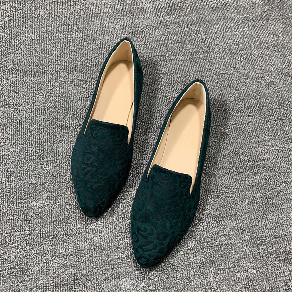 Mocassins imprimé léopard à bout pointu pour femme