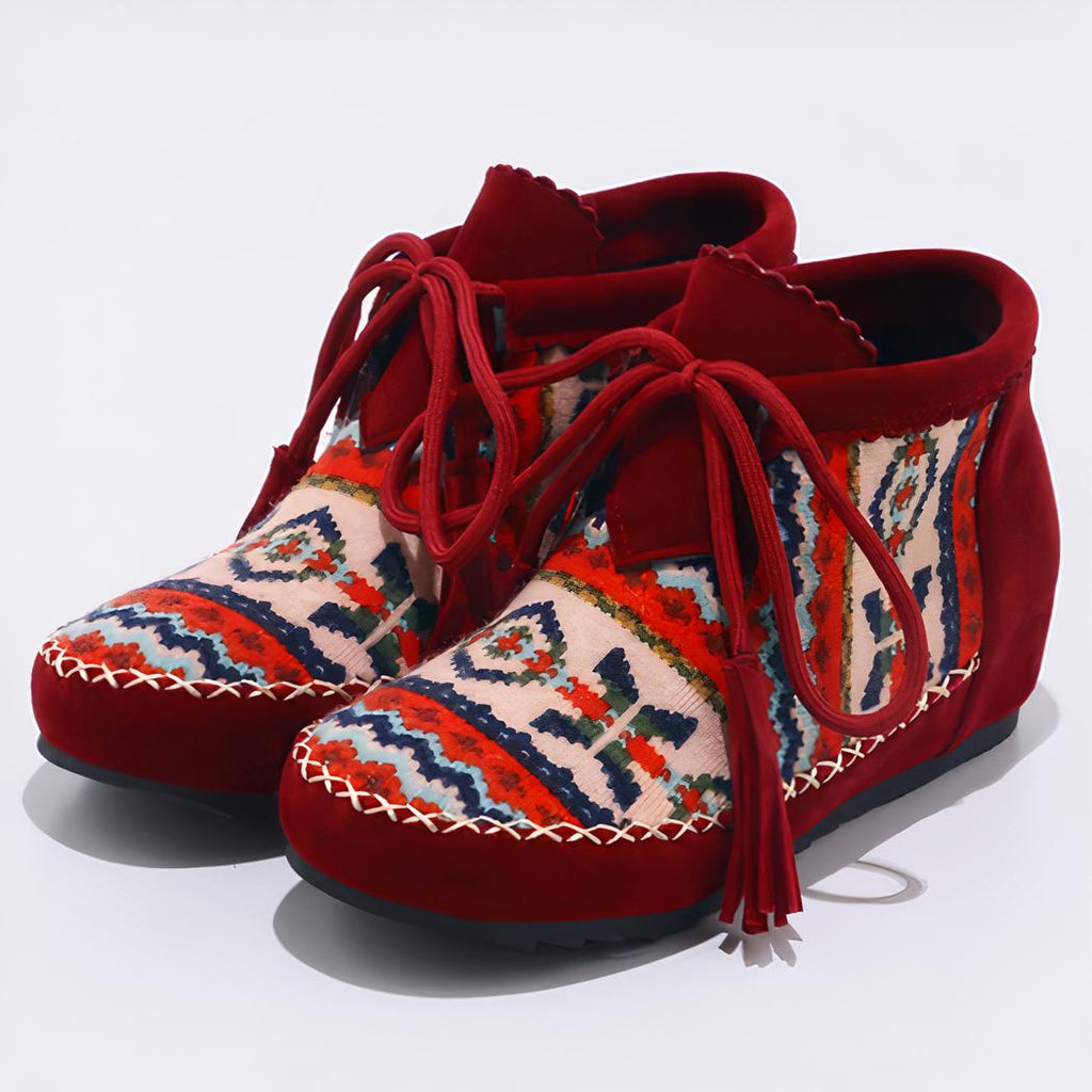 Mocassins indiens à motifs ethniques