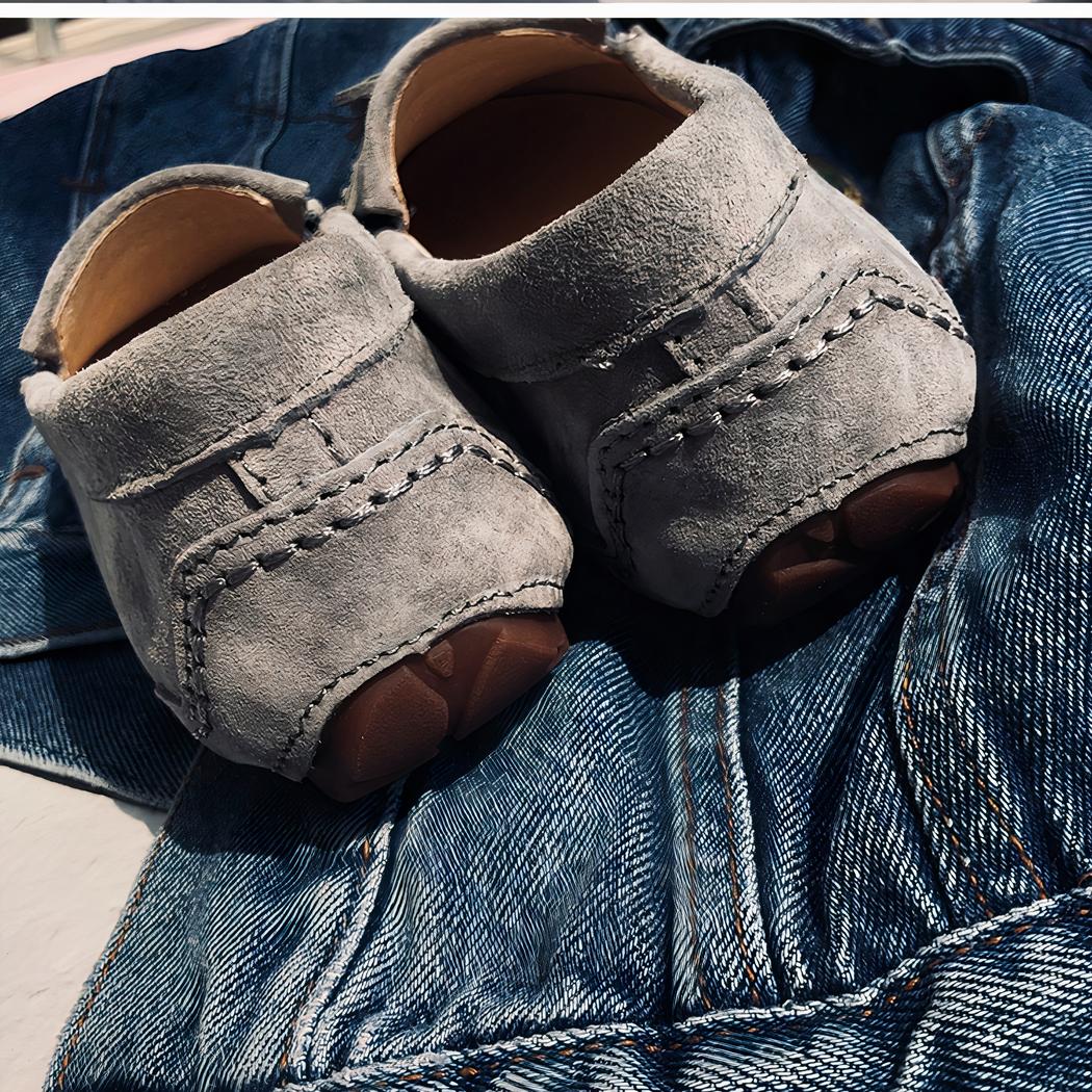 Mocassins indiens en daim à glands