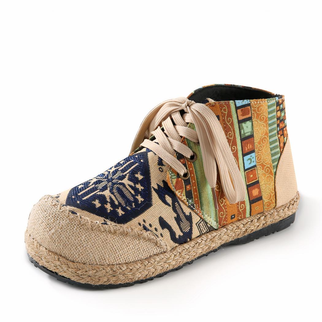 Mocassins indiens en toile