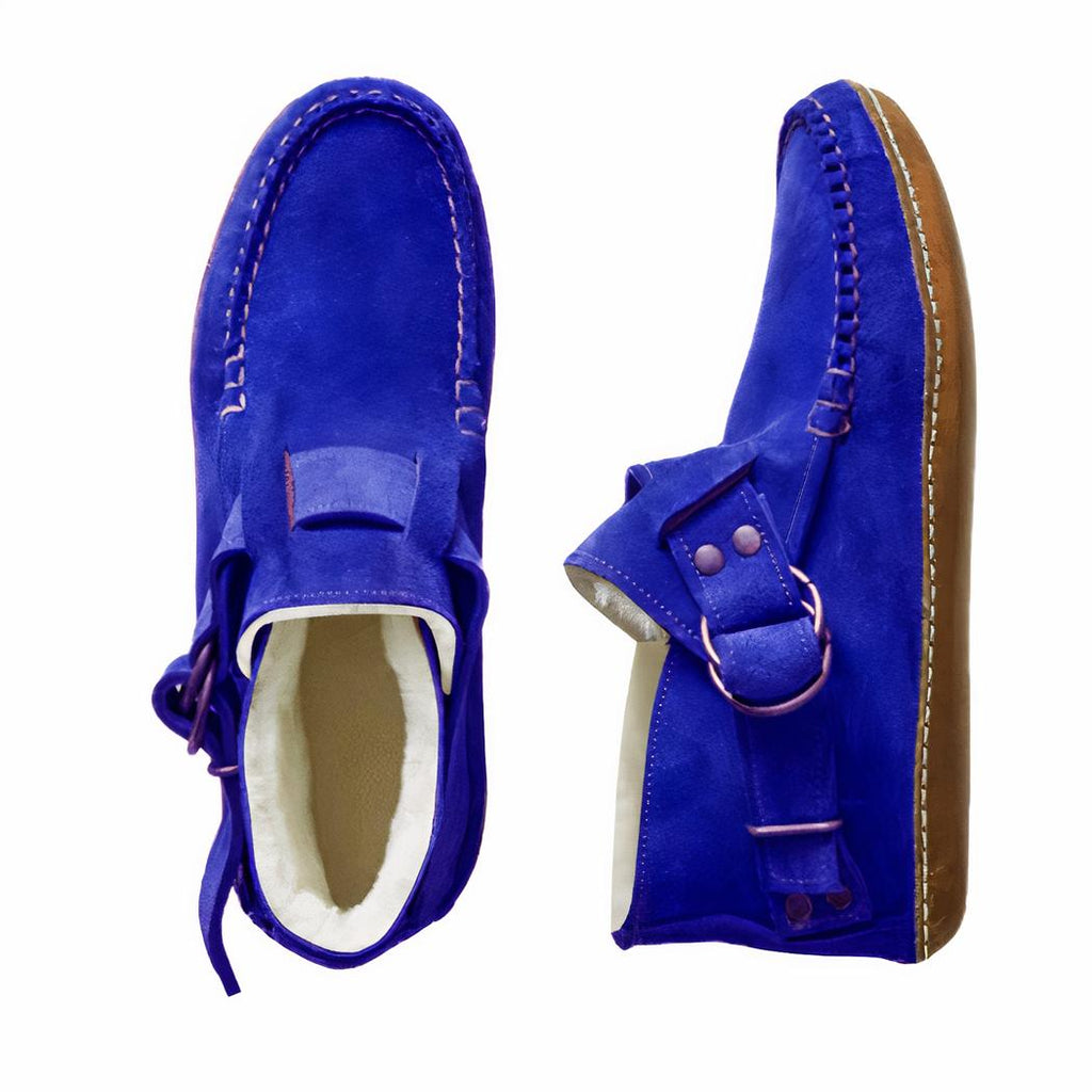 Mocassins indiens fourrés à boucle