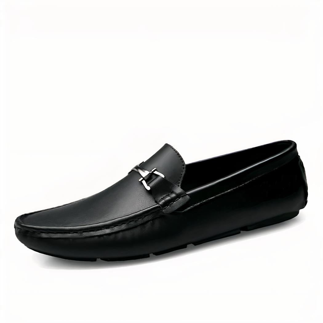 Mocassins italien en cuir véritable pour homme