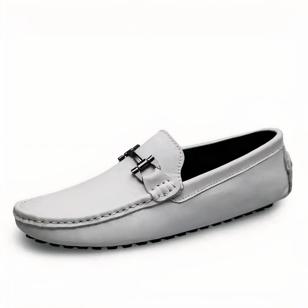 Mocassins italien en cuir véritable pour homme