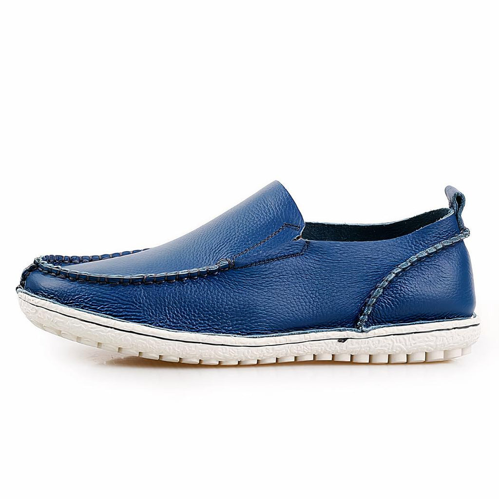 Mocassins moderne en cuir véritable pour homme