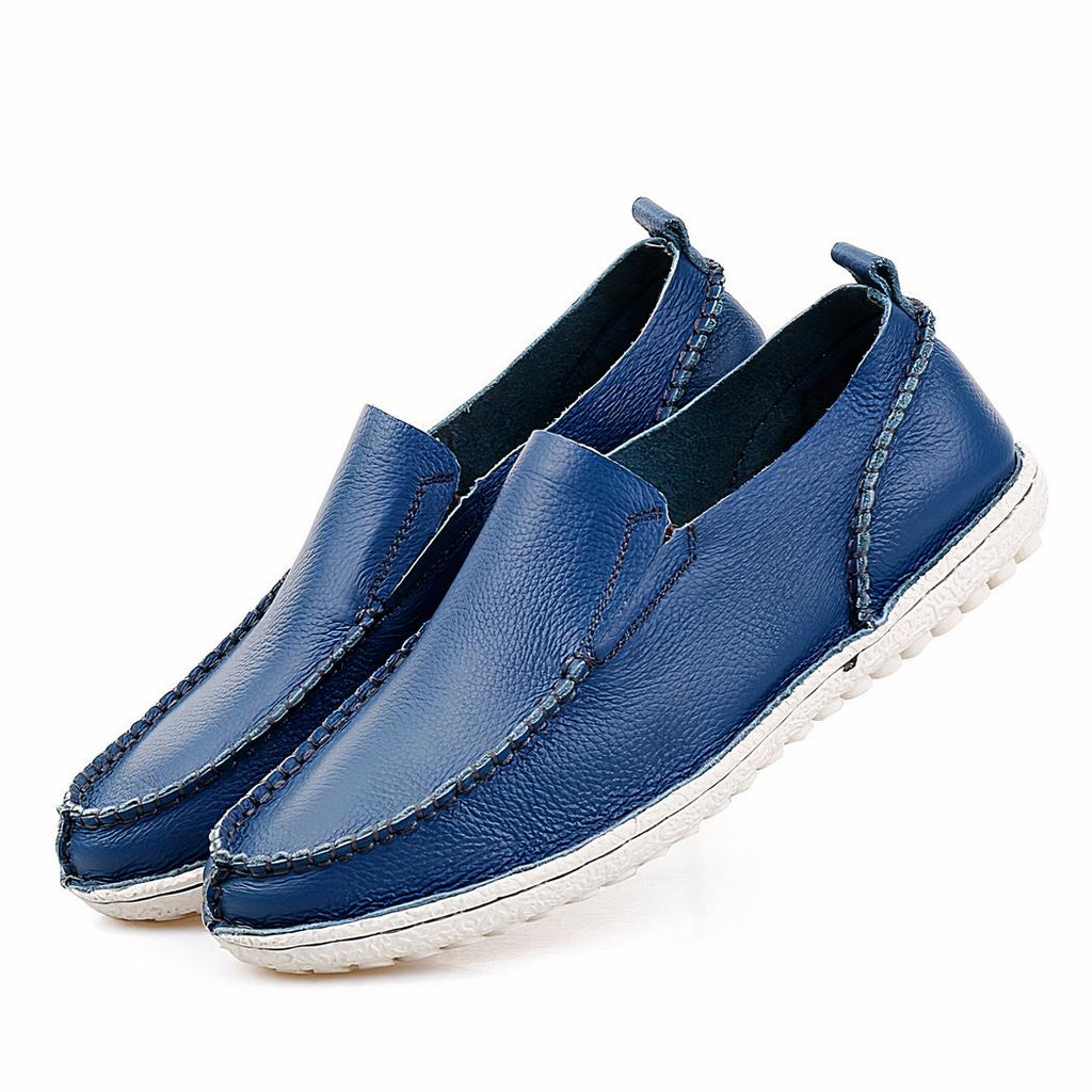 Mocassins moderne en cuir véritable pour homme