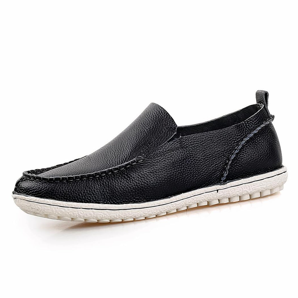 Mocassins moderne en cuir véritable pour homme