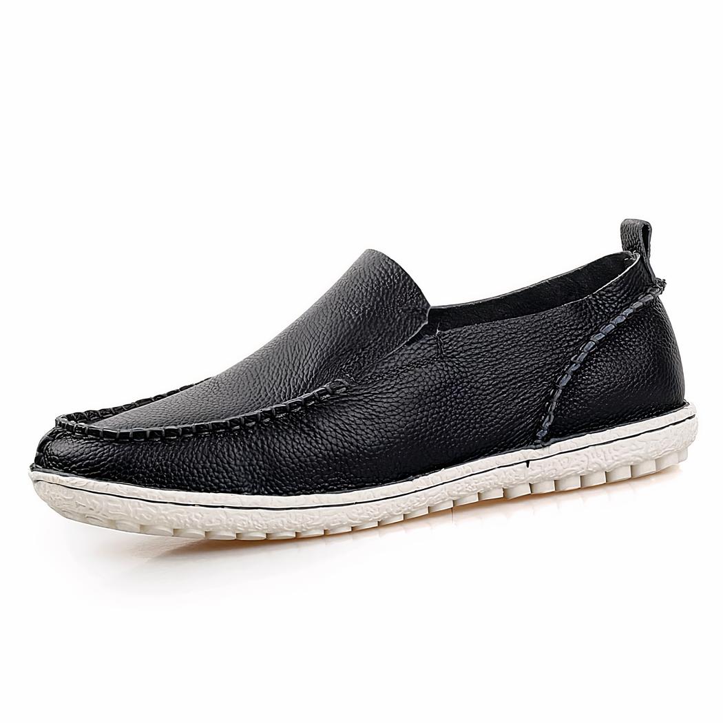 Mocassins moderne en cuir véritable pour homme