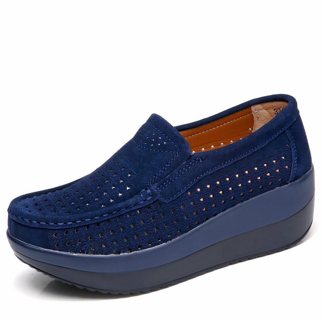 Mocassins orthopédiques à plateforme respirants