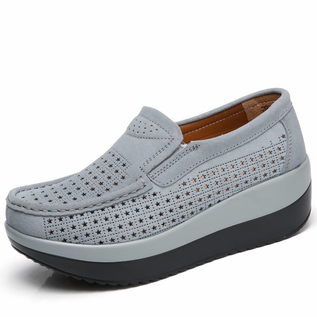Mocassins orthopédiques à plateforme respirants