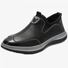 Mocassins orthopédiques à plateforme pour homme, Noir