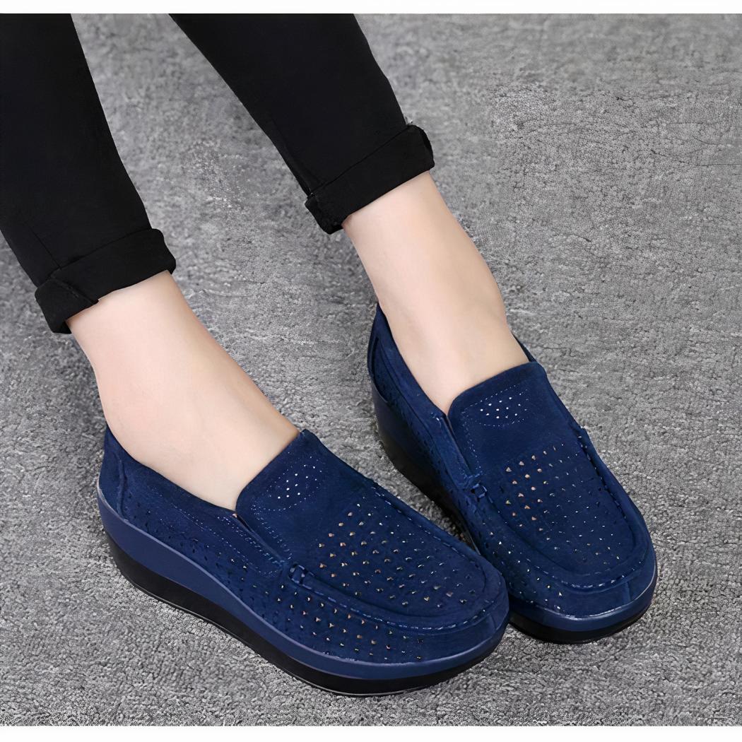 Mocassins orthopédiques à plateforme respirants