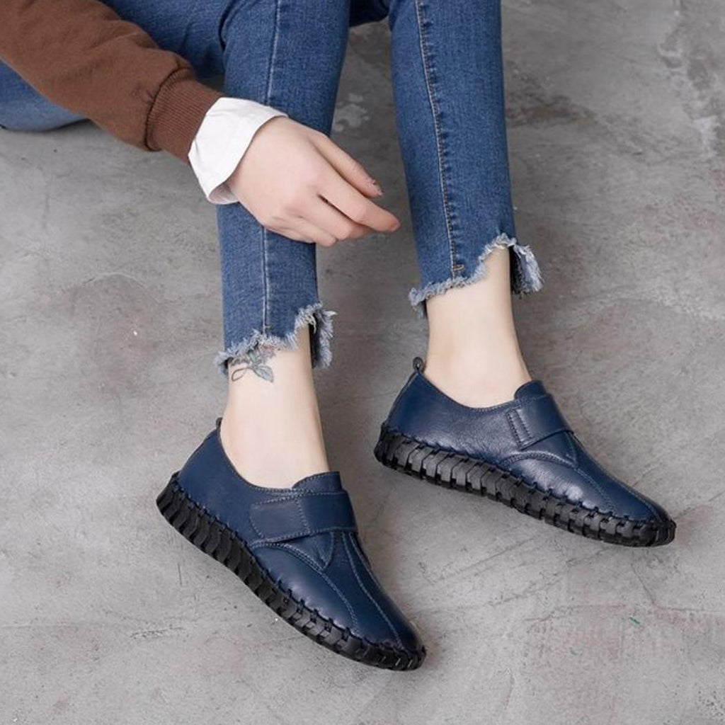 Mocassins orthopédiques à scratch pour femme