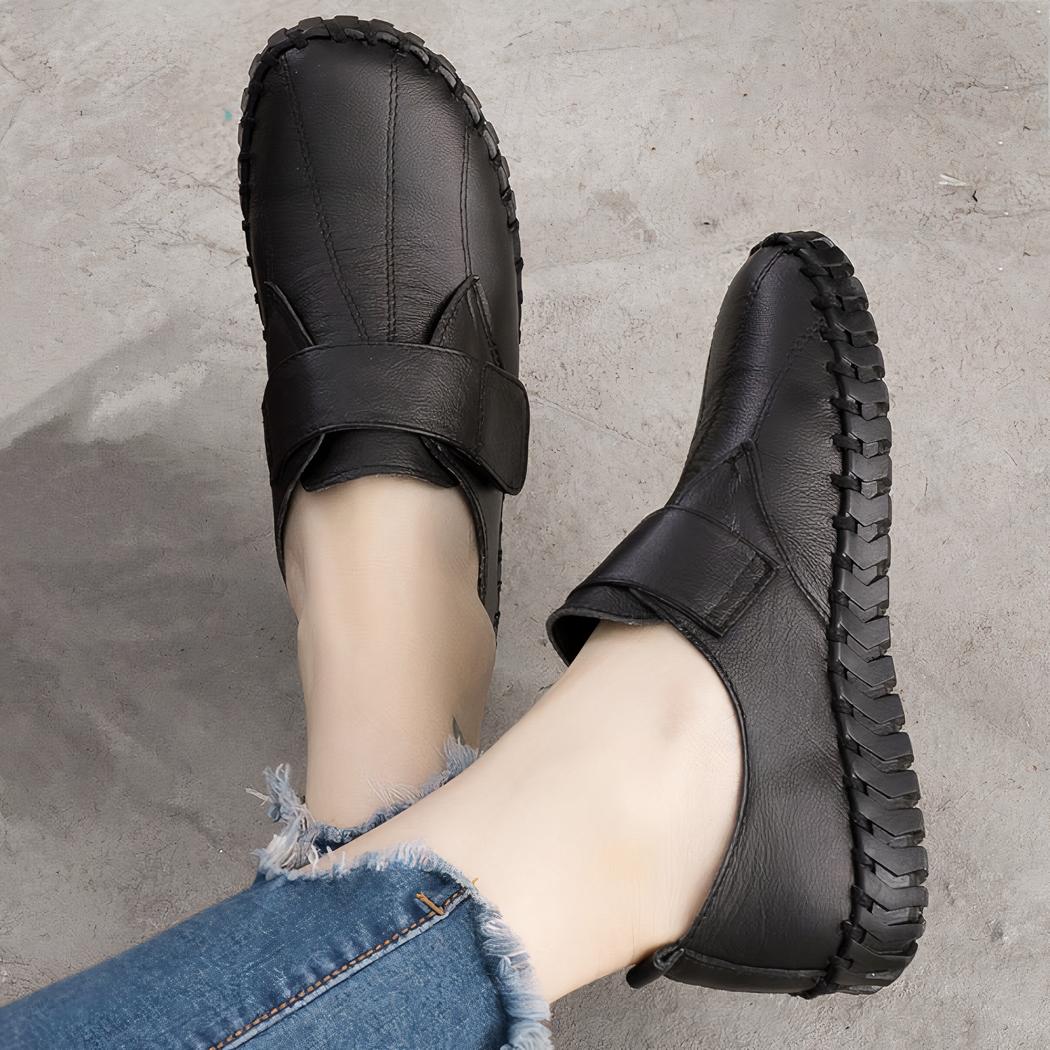 Mocassins orthopédiques à scratch pour femme
