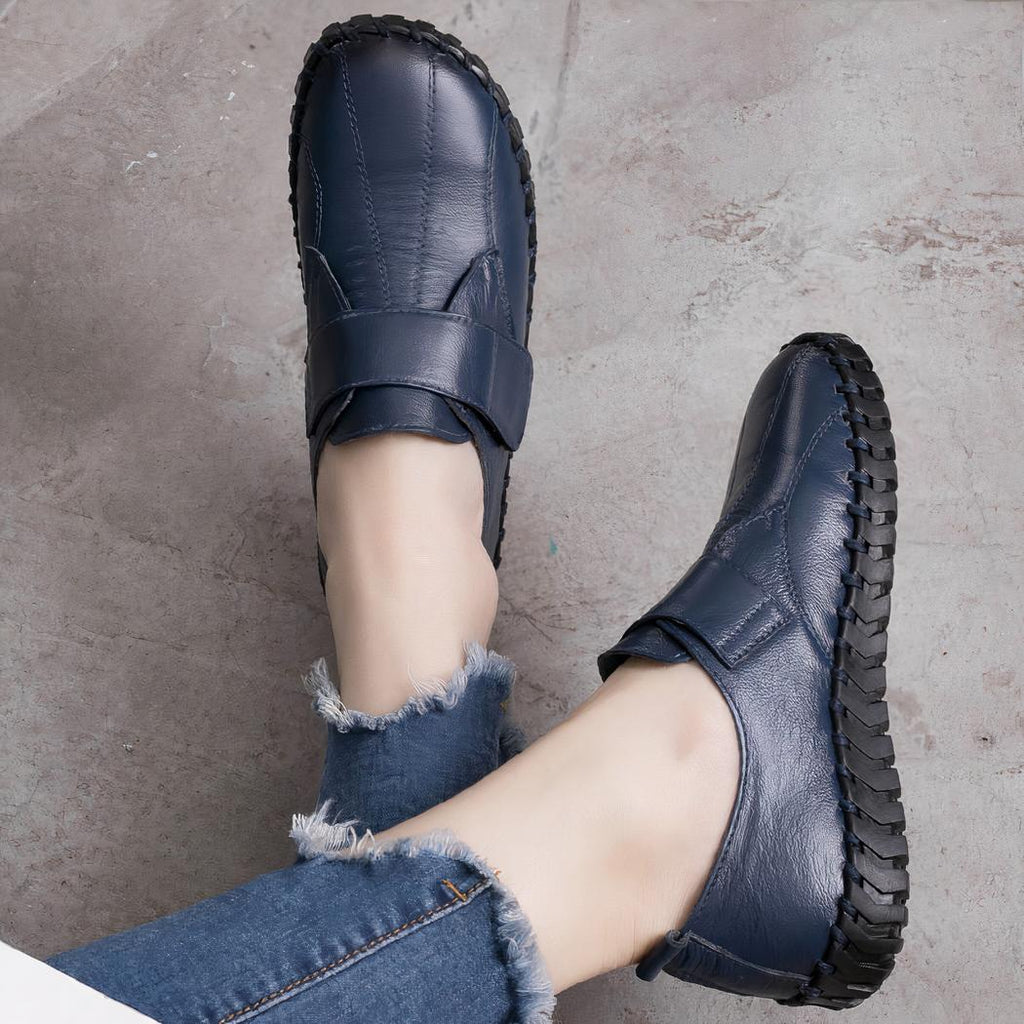 Mocassins orthopédiques à scratch pour femme