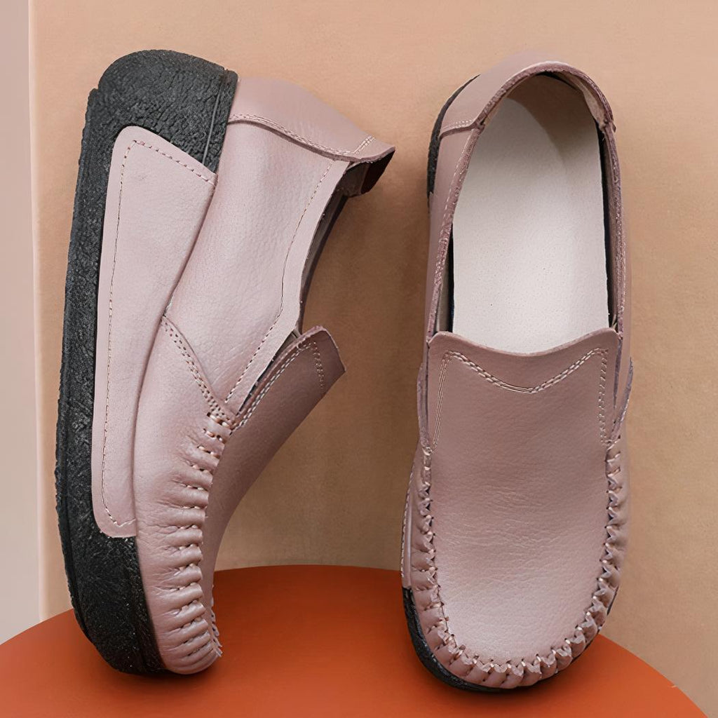 Mocassins orthopédiques à semelle noire pour femmes