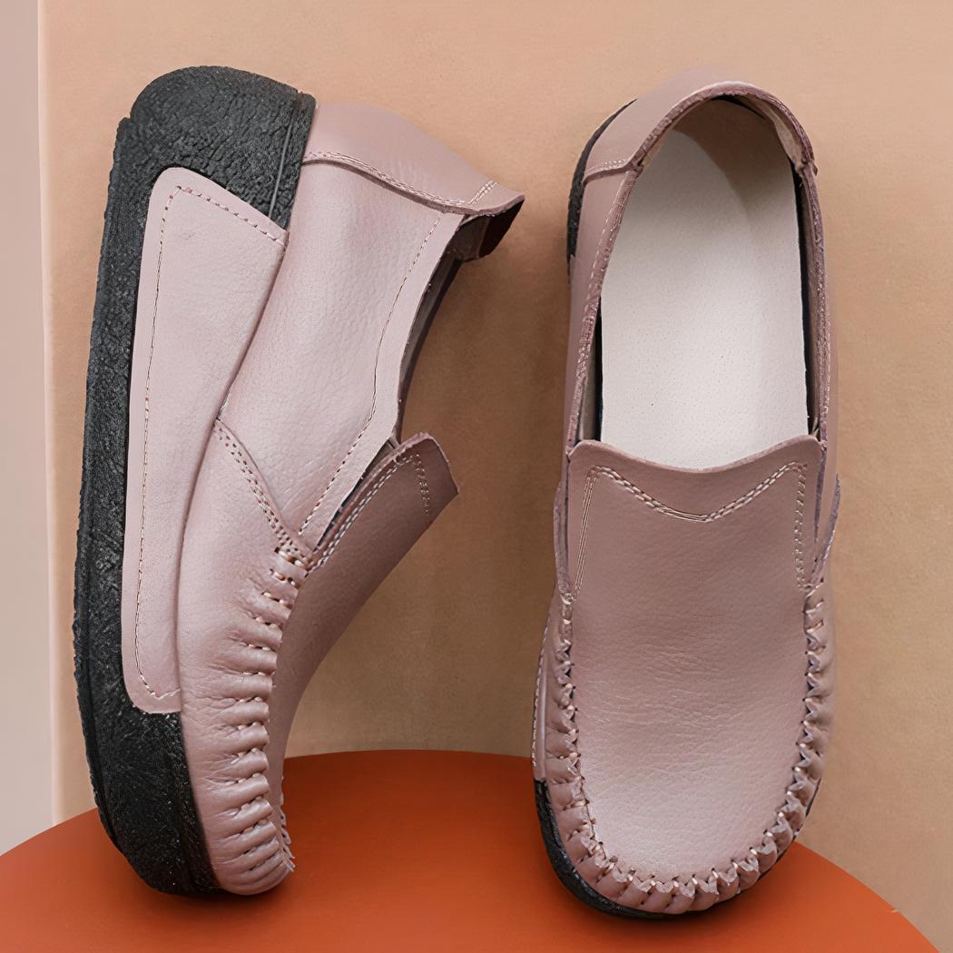 Mocassins orthopédiques à semelle noire pour femmes