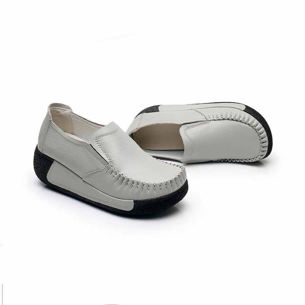 Mocassins orthopédiques à semelle noire pour femmes